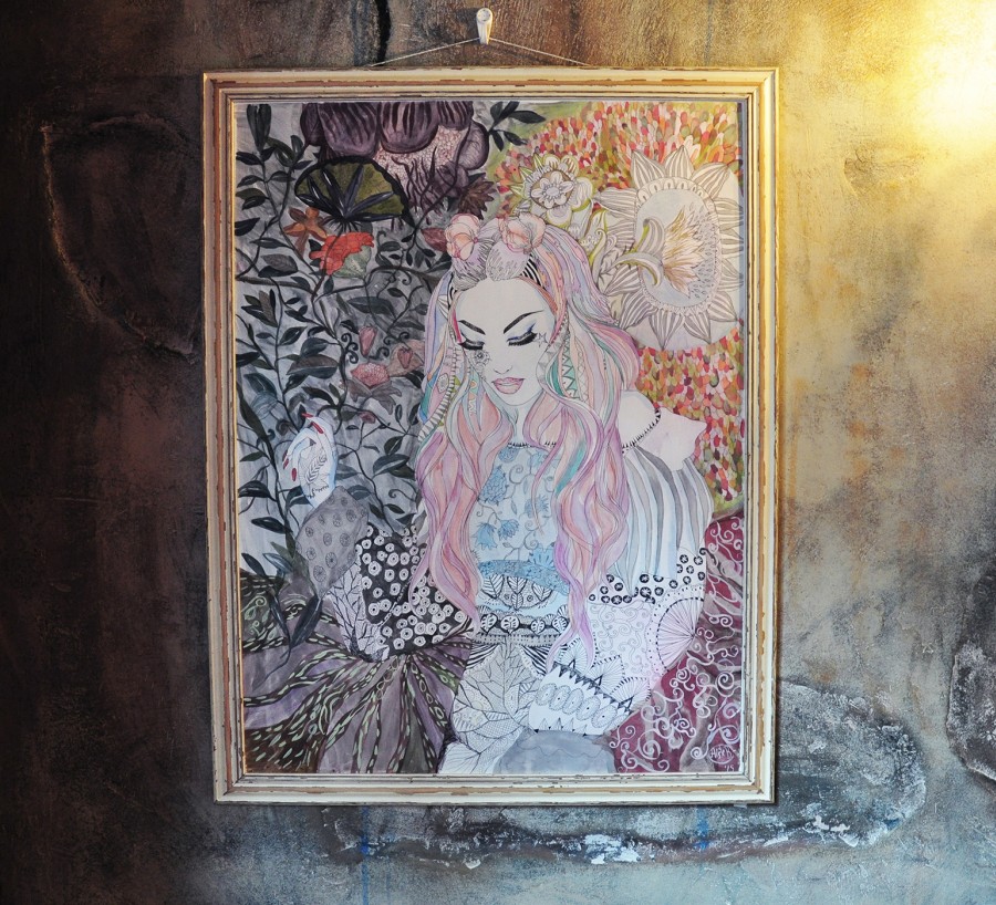 In the mystery of the garden, 2015, 56 x 76 cm, paper