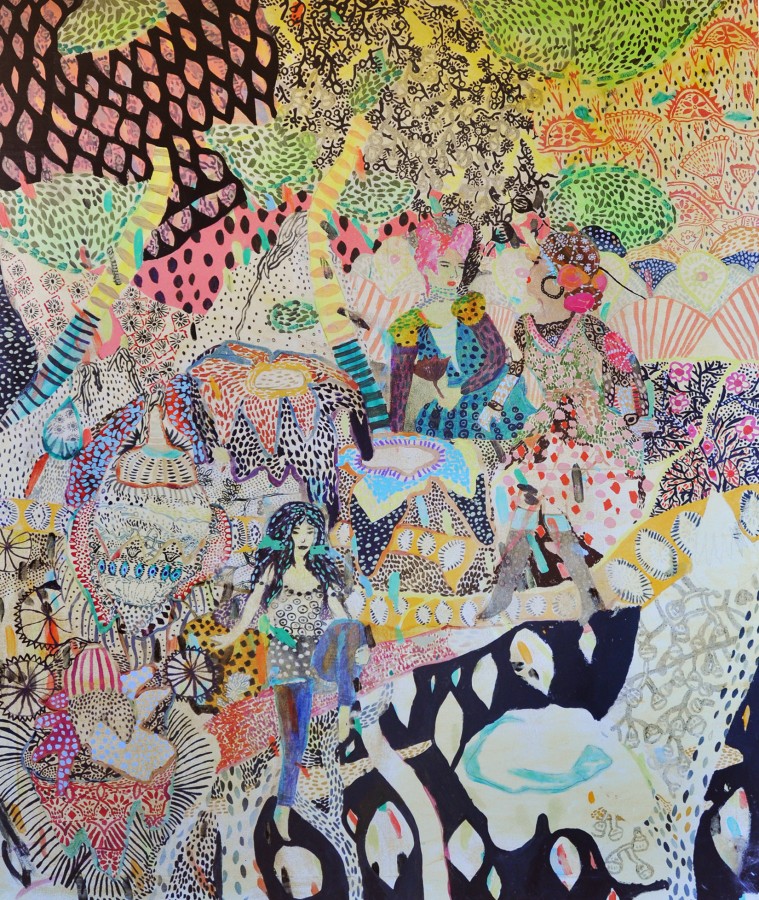 Retro girls/ 2014/ 100 x 120 cm/ acrylic on canvas