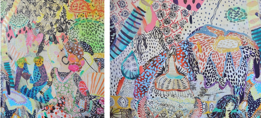 Retro girls/ 2014/ 100 x 120 cm/ acrylic on canvas